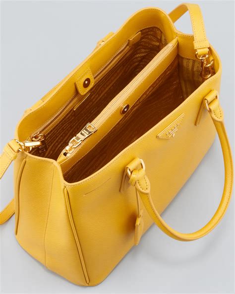 yellow prada tote|prada yellow handbag.